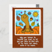 Niedliches Schneckenhaus Erntedankfest Postkarte (Vorne/Hinten)