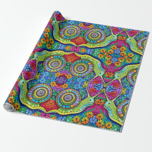 Niedliches Schneckenmosaik Geschenkpapier
