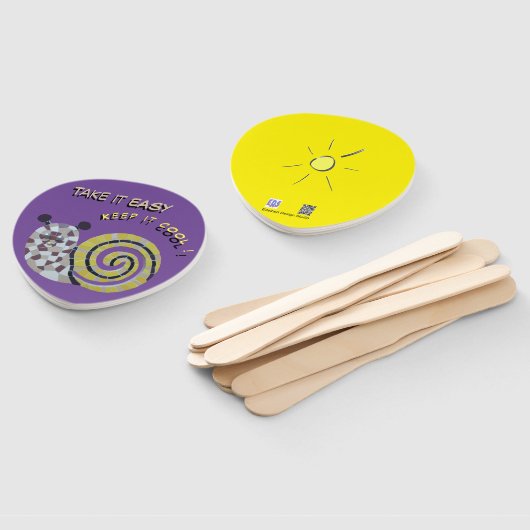 Niedliches Schneckenmosaik Nimm es Easy Paddle Han Fächer (Non-assembled)