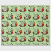 Niedliches Schneckenmuster Geschenkpapier (Flach)