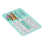 Niedliches Schneeflocken Aquamarine Schneeflocken  Magnet (Rechte Seite)