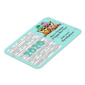 Niedliches Schneeflocken Aquamarine Schneeflocken  Magnet (Linke Seite)