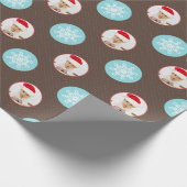 niedliches Schneeflocken Foto Packpapier (Ecke)