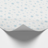 Niedliches Schneeflocken-Muster Geschenkpapier (Ecke)