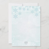 Niedliches Schneeflocken Sonderjahr Geburtstag Einladung (Rückseite)