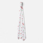 Niedliches Schneeflocken Wreath Xmas Baum Rotes gr Krawatte (Rückseite)