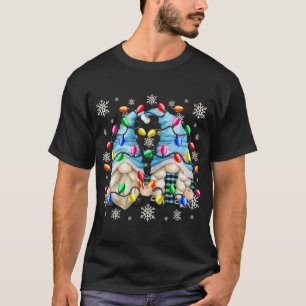 Niedliches Schneeflockenmuster und Weihnachtsfeier T-Shirt