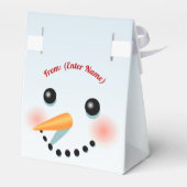 Niedliches Schneegesicht mit Karottennase Geschenkschachtel (Rückseite)