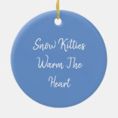 NIEDLICHES SCHNEEKOCHT, KATZE UND MAUSSCHNEE KERAMIK ORNAMENT (Hinten)