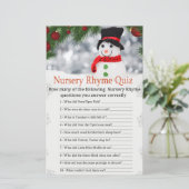 Niedliches Schneemann-Kinderzimmer Rhyme Quiz Baby (Stehend Vorderseite)