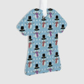 Niedliches Schneemann-Muster Ornament (Vorderseite)