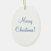 Niedliches Schneemann-Ornament Keramikornament (Hinten)