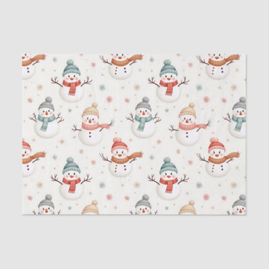 Niedliches Schneemobil Seidenpapier (Vorderseite)