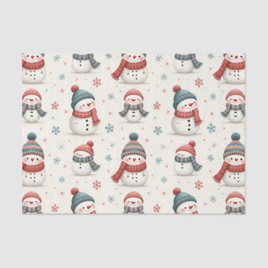 Niedliches Schneemobil Seidenpapier (Vorderseite)