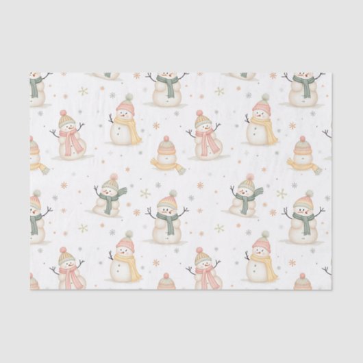 Niedliches Schneemobil Seidenpapier (Vorderseite)