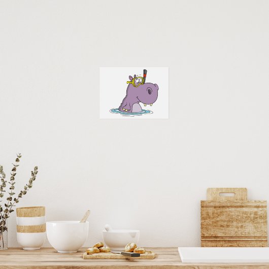 niedliches Schnorcheln Poster (Küche)
