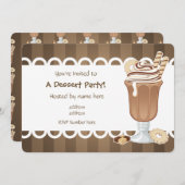 Niedliches Schokolade millkshake Anlass-Party Einladung (Vorne/Hinten)