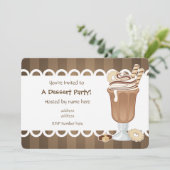 Niedliches Schokolade millkshake Anlass-Party Einladung (Stehend Vorderseite)