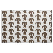 Niedliches Schokoladen-Dackel-Muster Stoff (Fat Quarter (45,7 x 55,9 cm))