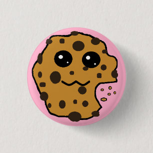 Niedliches Schokoladenkeksrosa Button