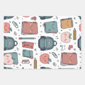 Niedliches scholastisches Papier, zurück zur Schul Geschenkpapier Set (Vorderseite 2)