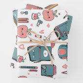 Niedliches scholastisches Papier, zurück zur Schul Geschenkpapier Set (Beispiel)