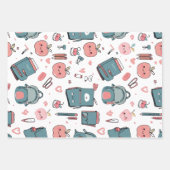 Niedliches scholastisches Papier, zurück zur Schul Geschenkpapier Set (Vorderseite)