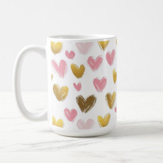 niedliches schönes Muster für den Valentinstag Kaffeetasse (Links)