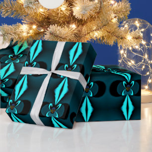 Niedliches, schönes und schönes blaues Schild Phan Geschenkpapier