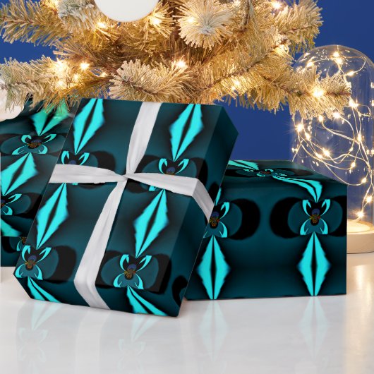 Niedliches, schönes und schönes blaues Schild Phan Geschenkpapier (Feiertage)