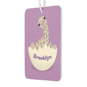 Niedliches Schraffurbaby Straußenillustrierung Autolufterfrischer (Links)