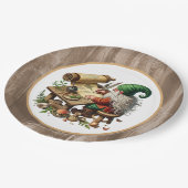 Niedliches Schreiben gnome Party Pappteller (Schrägansicht)