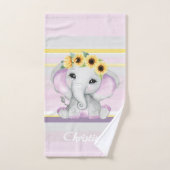 Niedliches schüchternes Elefantenmädchen mit Sonne Badhandtuch Set (Handtuch)