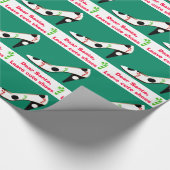 Niedliches Schuh-Weihnachten rot und grün Geschenkpapier (Ecke)