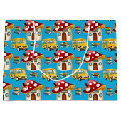 Niedliches Schulbusmuster Party Tasche Große Geschenktüte (Vorderseite)