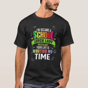 Niedliches Schulessen Lady zurück zur Schule T-Shirt