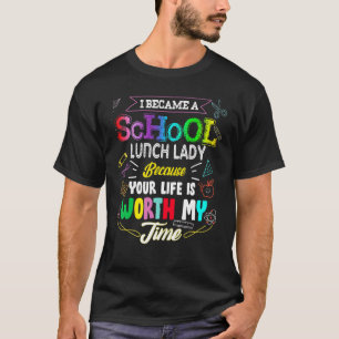 Niedliches Schulessen Lady zurück zur Schule T-Shirt