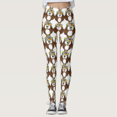 Niedliches Schüssel mit Blumenreath-Leggings Leggings (Vorderseite)