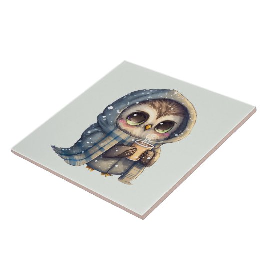 Niedliches Schüssel mit Kaffee Fliese (Seite)