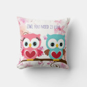 Niedliches Schüssel Sie brauchen ist Liebe Blume B Kissen (Vorderseite)