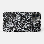 Niedliches Schwarz-Dalmatien-Blume-Hintergrunddesi Case-Mate iPhone Hülle (Rückseite (Horizontal))