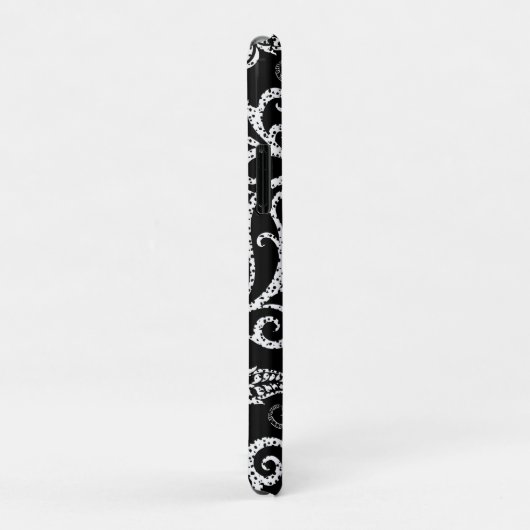 Niedliches Schwarz-Dalmatien-Blume-Hintergrunddesi Case-Mate iPhone Hülle (Hinten/Rechts)