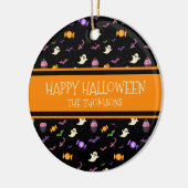 Niedliches Schwarz-Farbenfrohe magische Happy Hall Keramik Ornament (Links)