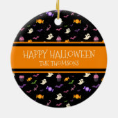 Niedliches Schwarz-Farbenfrohe magische Happy Hall Keramik Ornament (Hinten)