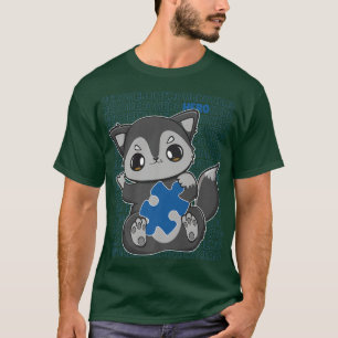 Niedliches Schwarz für Autismus und Unterstützung  T-Shirt