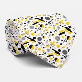 Niedliches Schwarz-Gelb-Silhouette-Muster Krawatte (Gerollt)