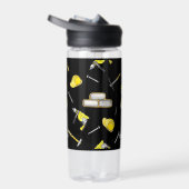 Niedliches schwarz-gelbes Konstruktionsmuster Trinkflasche (Rechts)