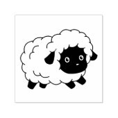 Niedliches schwarz genächtes Schaftlämmchen Permastempel (Design)