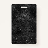 Niedliches Schwarz Gepard Leopard Skin Print Muste Ausweis (Vorderseite)