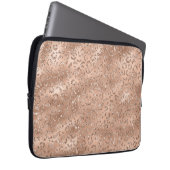 Niedliches Schwarz Gepard Leopard Skin Print Muste Laptopschutzhülle (Vorne Rechts)